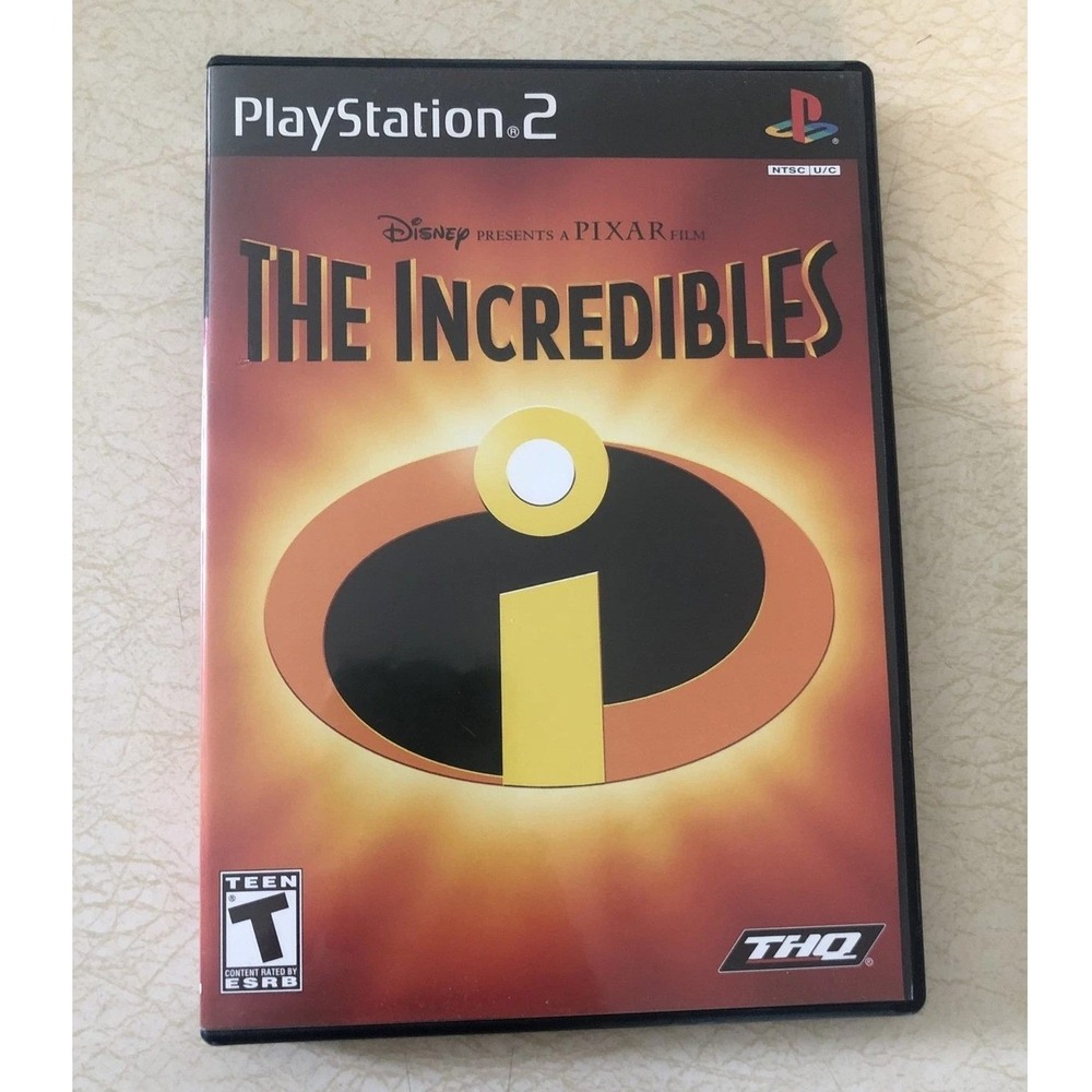 The Incredibles Disney Pixar Sony PlayStation 2 PS2 Game THQ 2004 NTSC No Manual